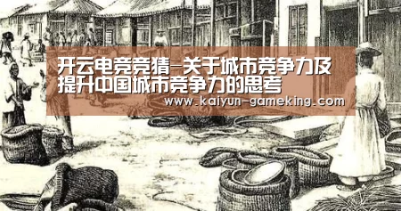 开云电竞竞猜-关于城市竞争力及提升中国城市竞争力的思考(图2) 开云综合娱乐平台